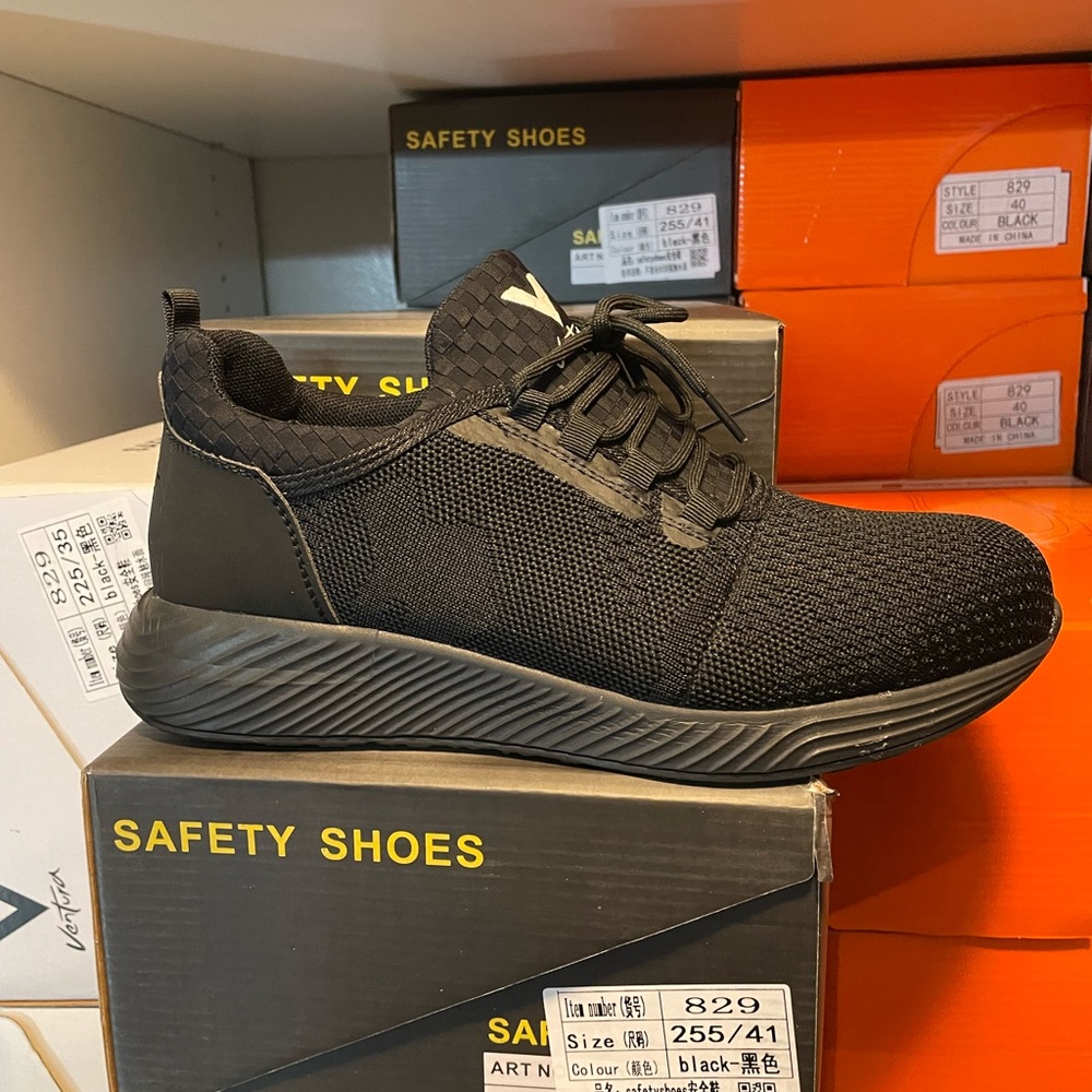 women's work shoes with steel toe anti-slip comfortable lightweight